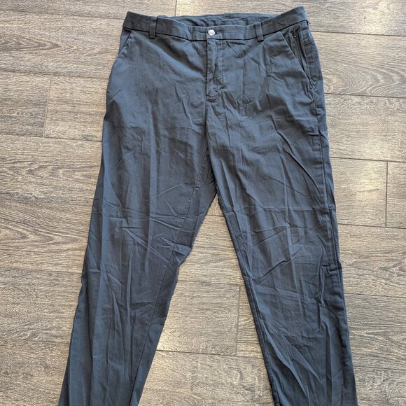 Lululemon Commission Pant Men’s 34x32 Obsidian/Grey Classic Fit Swift Cotton - Picture 1 of 10